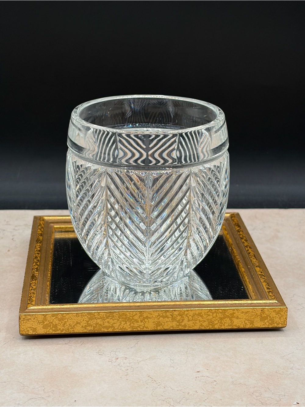 Ralph Lauren Crystal Herringbone Collection Roly Poly Rocks Glass /Blown Glass